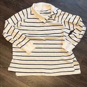 J. Crew Women's Striped Sweater - Cream and Black